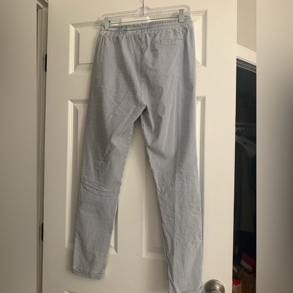 Striped Blue & White Pants - Picture 2 of 7